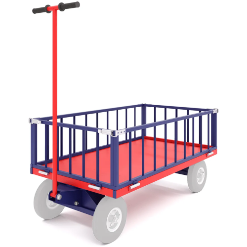 Тележка платформенная четырёхколёсная, усиленная, с поворотной осью ТПОБ 2 Т (600х900х300) без колёс